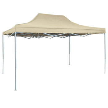 Profesionalni sklopivi šator za zabave 3 x 4 m čelični krem 48892