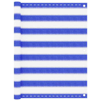 Balkonski zastor plavo-bijeli 90 x 300 cm HDPE 310888