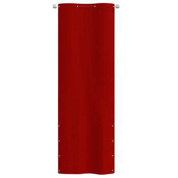 Balkonski zastor crveni 80 x 240 cm od tkanine Oxford 148543