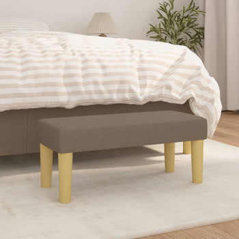 Klupa smeđesiva 70 x 30 x 30 cm od tkanine 346628