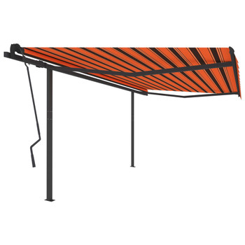Automatska tenda na uvlačenje 4,5 x 3,5 m narančasto-smeđa 3070250