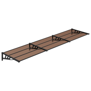 Nadstrešnica za vrata crna 358,5x90 cm polikarbonatna 153702