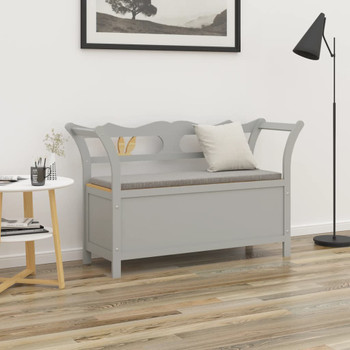Klupa siva 107 x 45 x 75,5 cm od masivne jelovine 351775