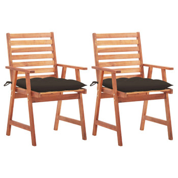 Vrtne blagovaonske stolice s jastucima 2 kom od bagremovog drva 3064343