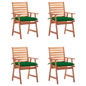 Vrtne blagovaonske stolice s jastucima 4 kom od bagremovog drva 3078340