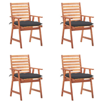 Vrtne blagovaonske stolice s jastucima 4 kom od bagremovog drva 3078335