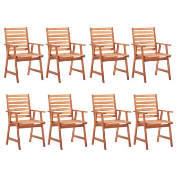 Vrtne blagovaonske stolice s jastucima 8 kom od bagremovog drva 3078396