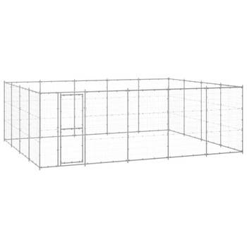 Vanjski kavez za pse od pocinčanog čelika 24,2 m² 3082319