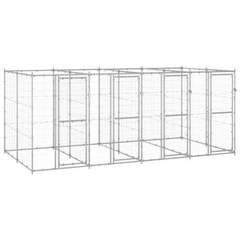 Vanjski kavez za pse od pocinčanog čelika 9,68 m² 3082284