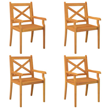 Vanjske blagovaonske stolice 4 kom od masivnog bagremovog drva 3098660