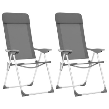 Sklopive stolice za kampiranje 2 kom zelene aluminijske 44304
