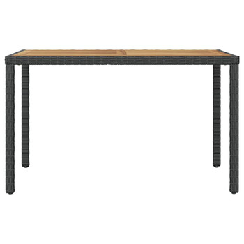 Vrtni stol crno-smeđi 123 x 60 x 74 cm masivno bagremovo drvo 46450