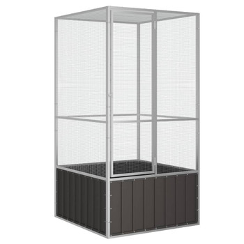 Kavez za ptice antracit 111 x 107 x 211,5 cm pocinčani čelik 171548
