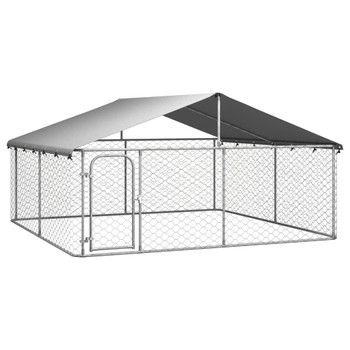 Vanjski kavez za pse s krovom 300 x 300 x 150 cm 171501