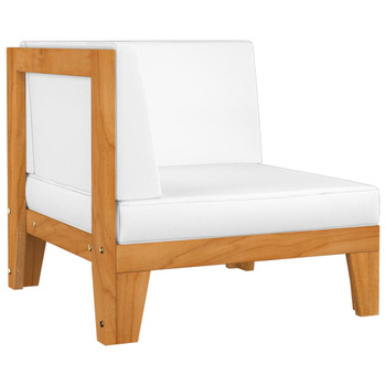 Modularna kutna sofa i krem bijeli jastuci od bagremovog drva 312148