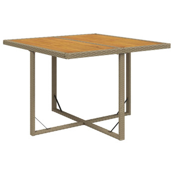 Vrtni stol bež 109 x 107 x 74 cm od poliratana i drva bagrema 316791