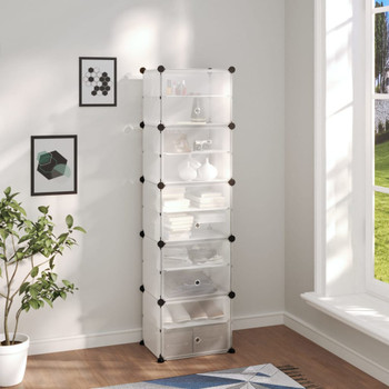 Stalak za cipele prozirni 44 x 31,5 x 153,5 cm od PP-a 340562