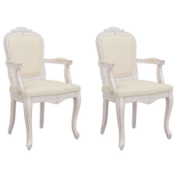 Blagovaonske stolice 2 kom bež 62 x 59,5 x 100,5 cm od tkanine 344464