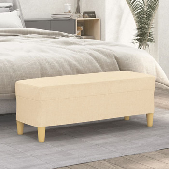 Klupa krem 100 x 35 x 41 cm od tkanine 349377