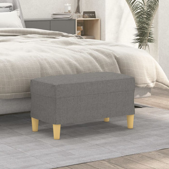 Klupa tamnosiva 70 x 35 x 41 cm od tkanine 349368