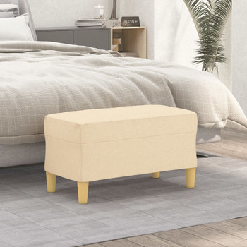 Klupa krem 70 x 35 x 41 cm od tkanine 349369