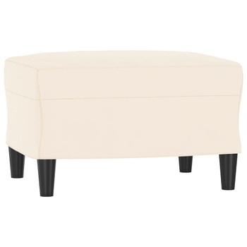 Klupa krem 70 x 35 x 41 cm baršunasta 349405