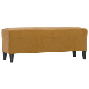 Klupa smeđa 100x35x41 cm baršunasta 349428