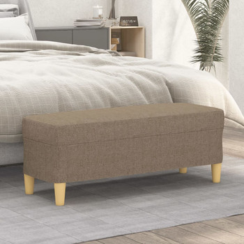 Klupa smeđesiva 100x30x30 cm od tkanine 349382