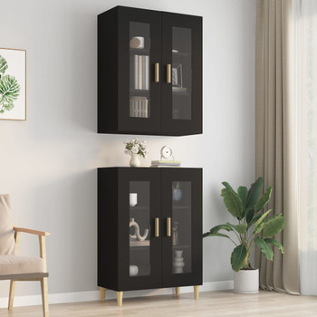 Viseći zidni ormarić crni 69,5 x 34 x 90 cm 812277