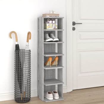 Stalak za cipele siva boja hrasta sonome 27,5x27x102 cm drveni 815974