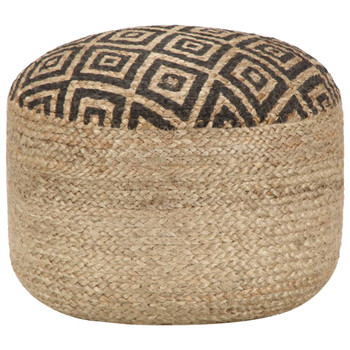 Ručno rađeni tabure od jute crni 45 x 30 cm 248086