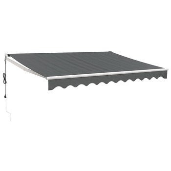 Tenda na uvlačenje antracit 3 x 2,5 m od tkanine i aluminija 3154486