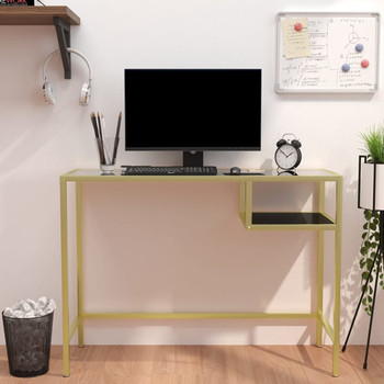 Stol za računalo prozirni 100 x 36 x 74 cm od kaljenog stakla 331626