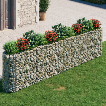 Gabionska povišena gredica od pocinčanog željeza 400x50x100 cm 152036