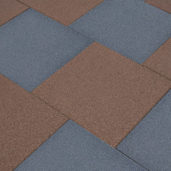 Ploče za zaštitu od pada 6 kom gumene 50 x 50 x 3 cm sive 93439