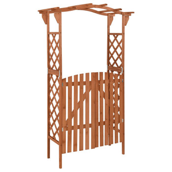 Pergola s vratima 116 x 40 x 204 cm od masivne jelovine 316389