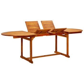 Vrtni blagovaonski stol (160 - 240)x100x75 cm od drva bagrema 316565