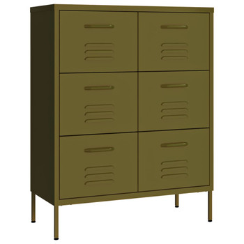 Ladičar maslinasto zeleni 80 x 35 x 101,5 cm čelični 336144