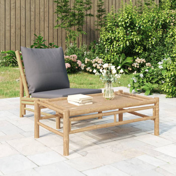 Vrtni stolić za kavu 100 x 55 x 33 cm od bambusa 363456