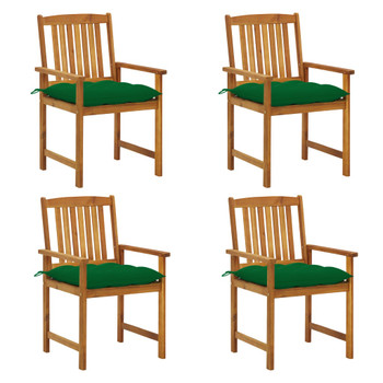 Vrtne stolice s jastucima 4 kom od masivnog drva bagrema 3061208