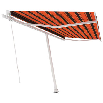 Samostojeća tenda na ručno uvlačenje 400x300cm narančasto-smeđa 3069540