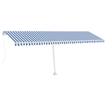 Samostojeća tenda na ručno uvlačenje 600 x 350 cm plavo-bijela 3069676
