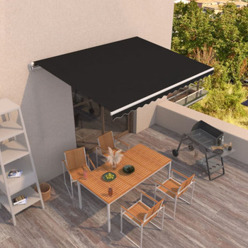 Tenda na ručno uvlačenje 450 x 350 cm antracit 3068999