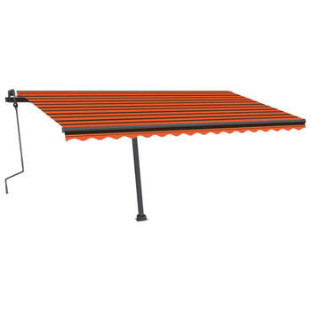 Tenda na ručno uvlačenje LED 450 x 300 cm narančasto-smeđa 3069765