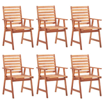 Vrtne blagovaonske stolice s jastucima 6 kom od bagremovog drva 3078348