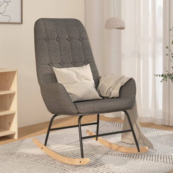 Stolica za ljuljanje od tkanine svjetlosiva 341253