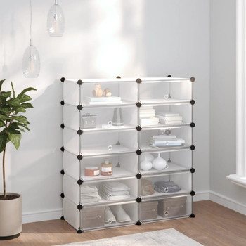 Stalak za cipele prozirni 94,5 x 36,5 x 106 cm PP 340564