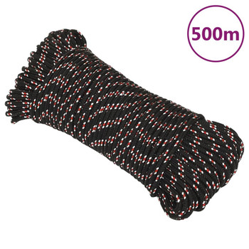 Brodski konop crni 5 mm 500 m od polipropilena 152336