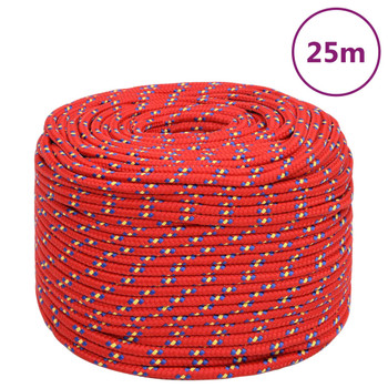 Brodski konop crveni 10 mm 25 m od polipropilena 152400