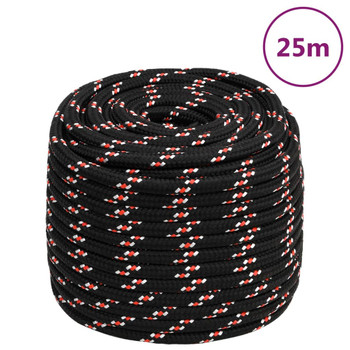 Brodski konop crni 16 mm 25 m od polipropilena 152360